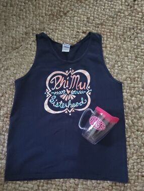 PHI MU Sorority Tervis Mug And Navy Gildan (M) Ultra Cotton T-Shirt